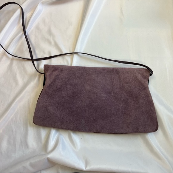 Unbranded Purple Faux Suede Hand Bag - Picture 2 of 3